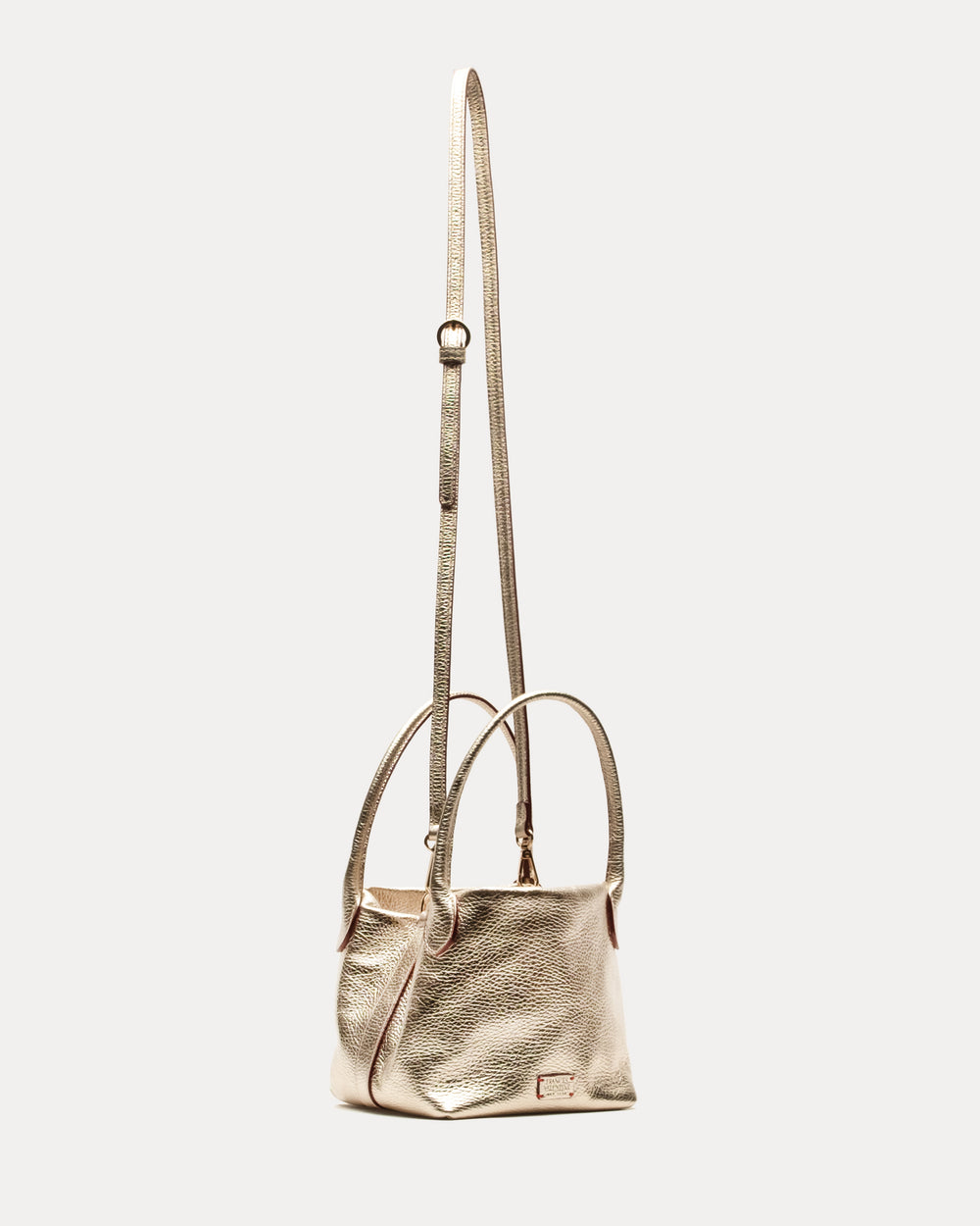 Teeny Sweet Pea - Tumbled Leather Platino Handbag Frances Valentine