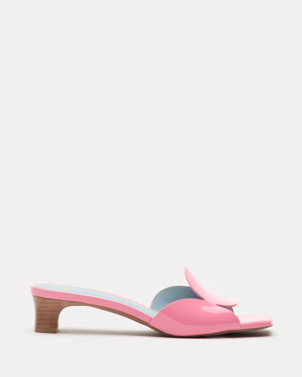Sandy Circle - Slide Patent Pink Heels Frances Valentine