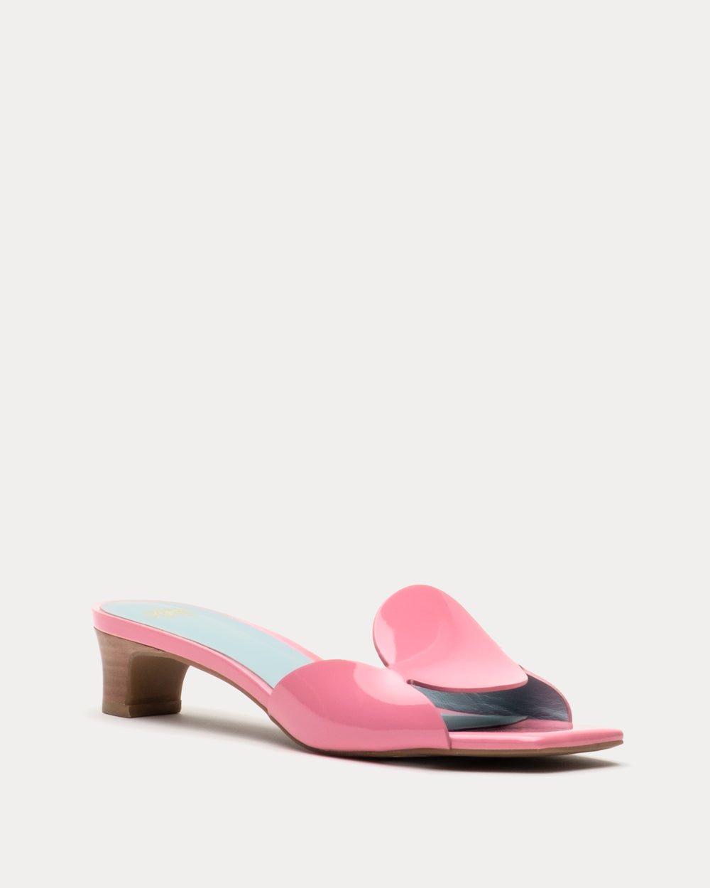 Sandy Circle - Slide Patent Pink Heels Frances Valentine
