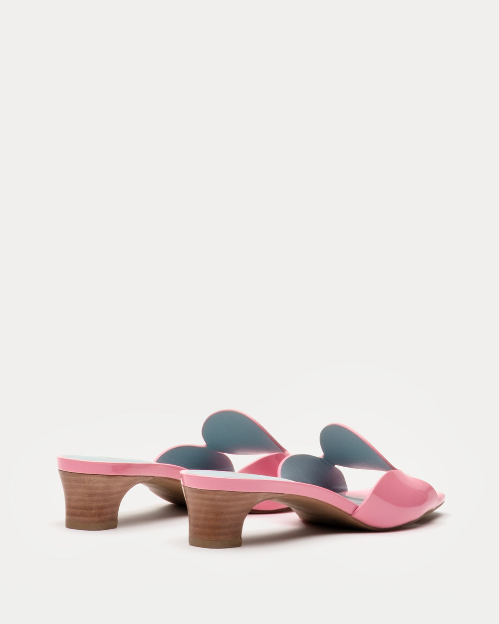 Sandy Circle - Slide Patent Pink Heels Frances Valentine