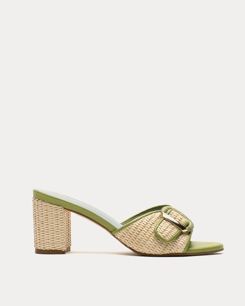 Taylor Raffia Heel - Green Heels Frances Valentine