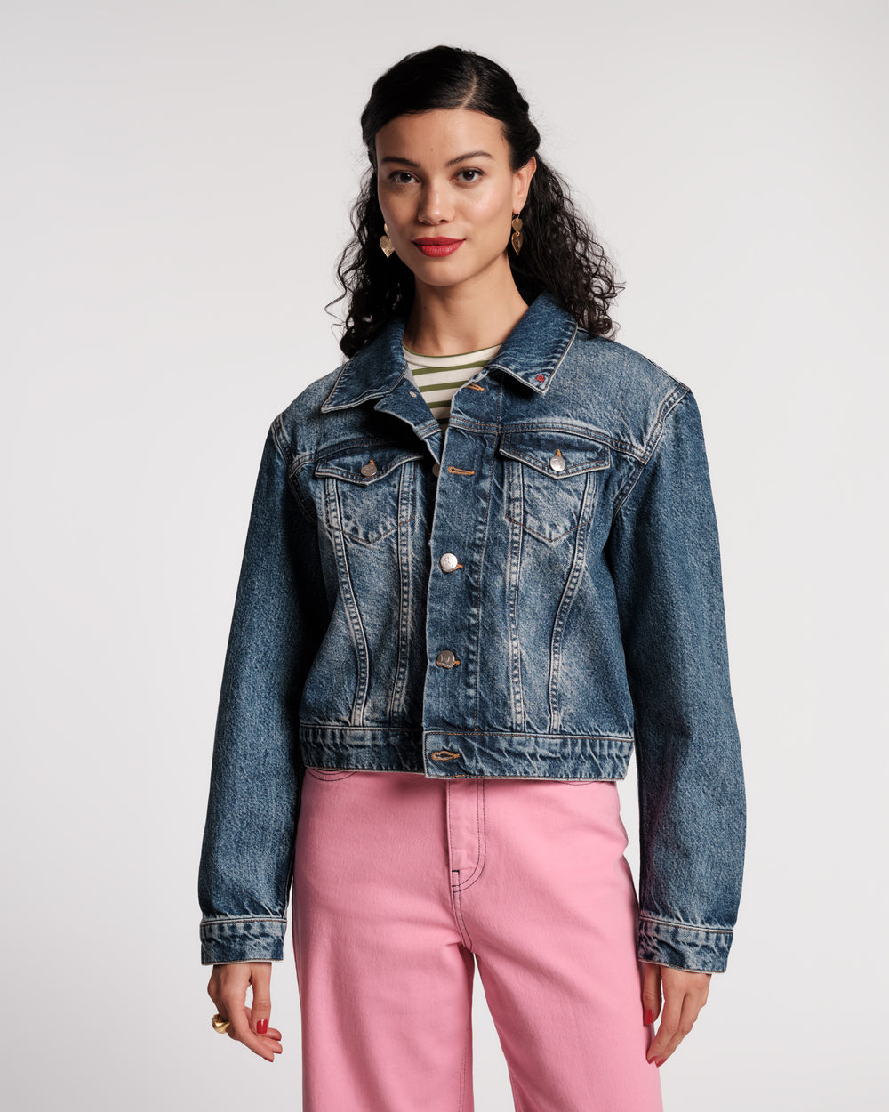 Taylor Sweetheart Jacket - Heart Embroidery Coats & Jackets Frances Valentine