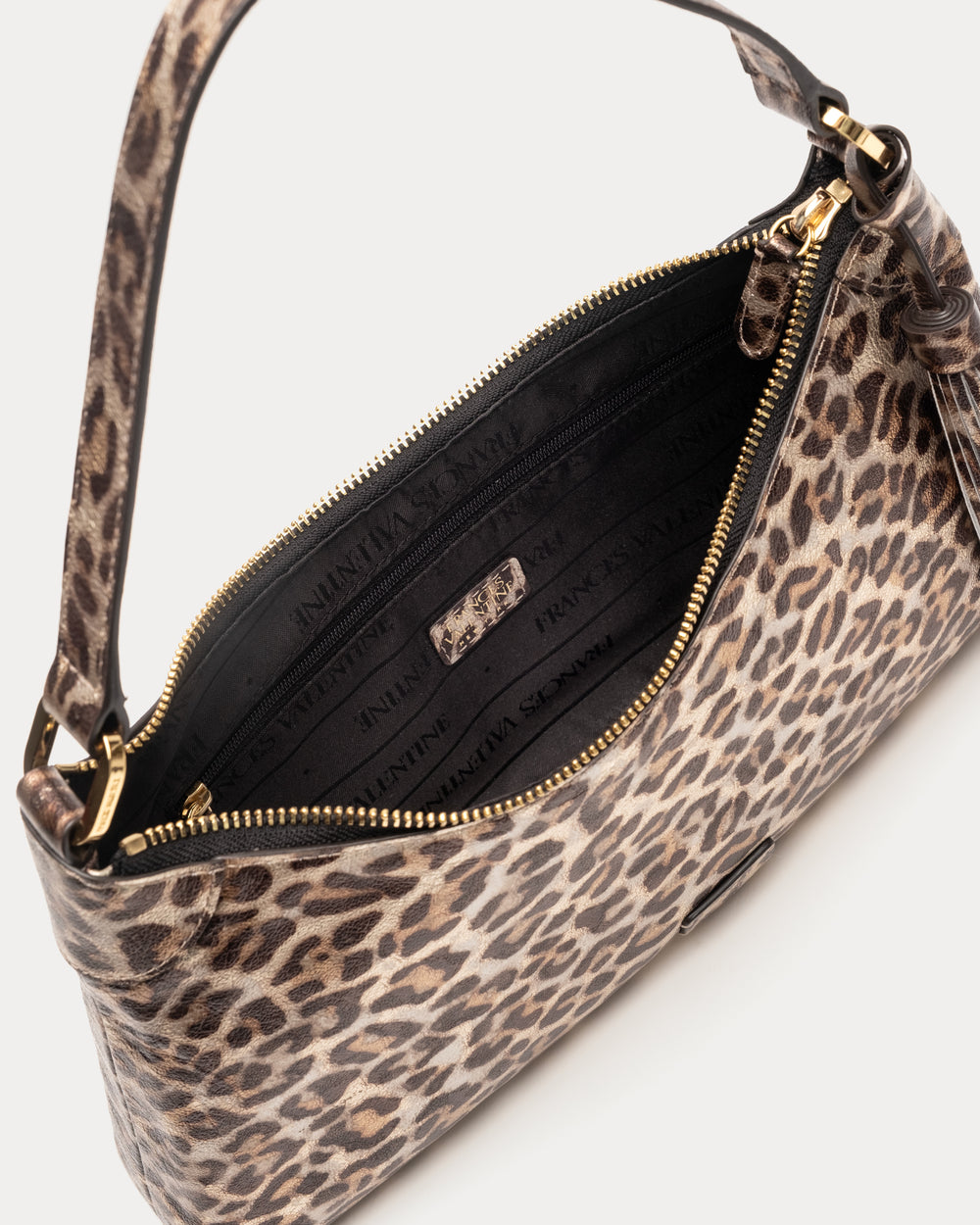 Tibbie Shoulder Bag - Metallic Leopard Handbag Frances Valentine