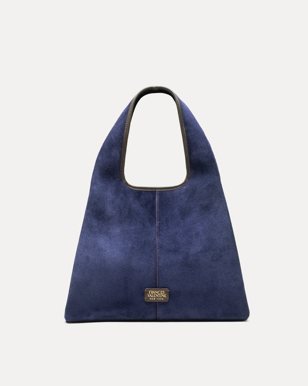 Tootsie Tote Suede - Navy Handbag Frances Valentine