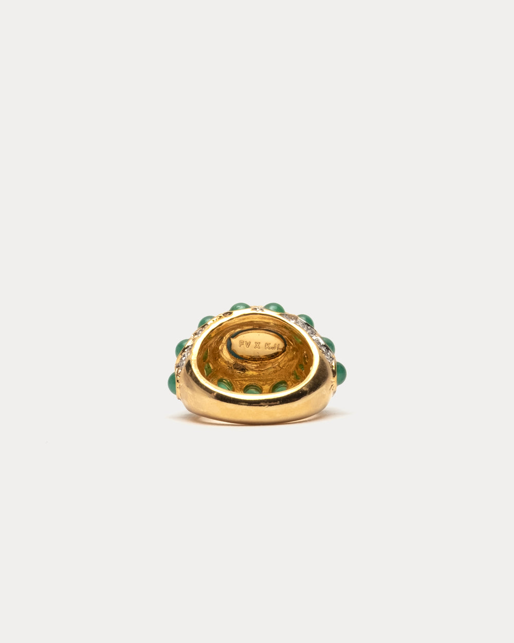 Turquoise Cabochons Ring - Green Ring Kenneth Jay Lane