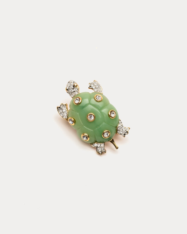 Turtle Pin - Green Brooch Frances Valentine