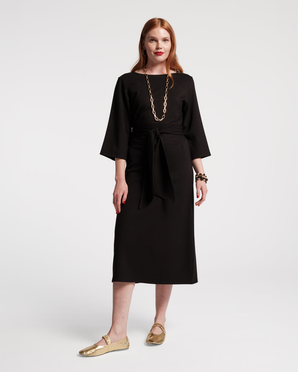 Whitney Wrap Dress - Black Dresses Frances Valentine