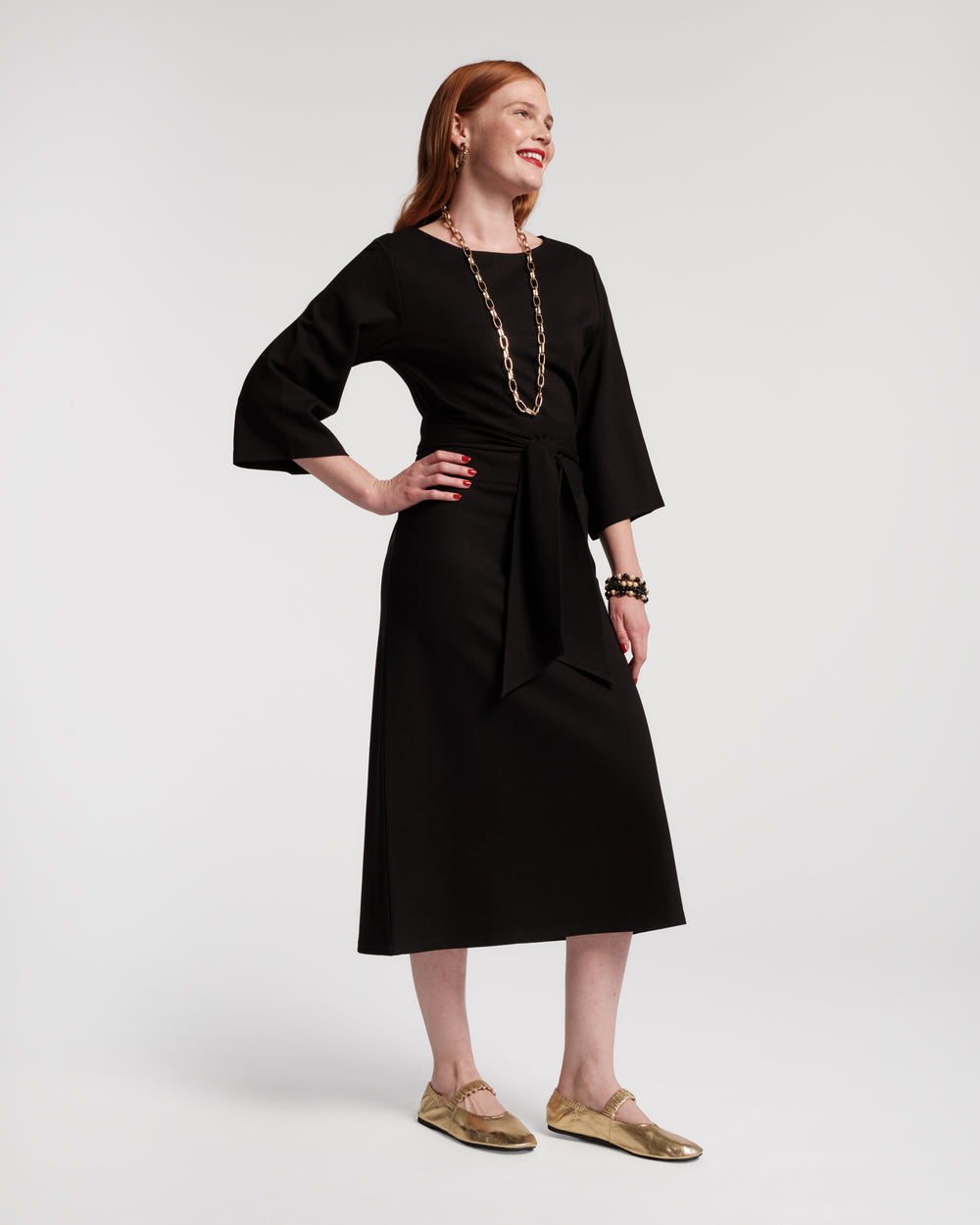 Whitney Wrap Dress - Black Dresses Frances Valentine