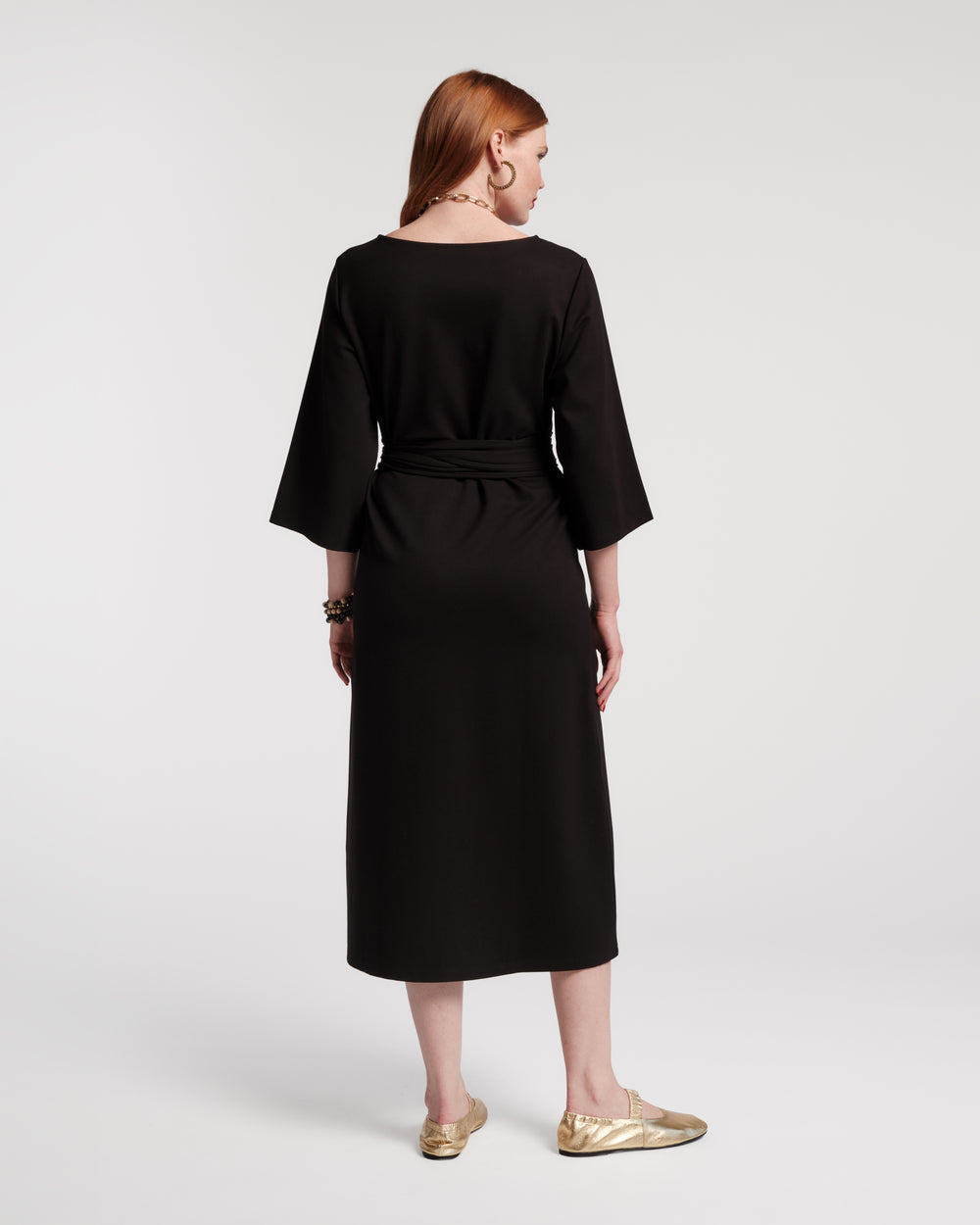 Whitney Wrap Dress - Black Dresses Frances Valentine