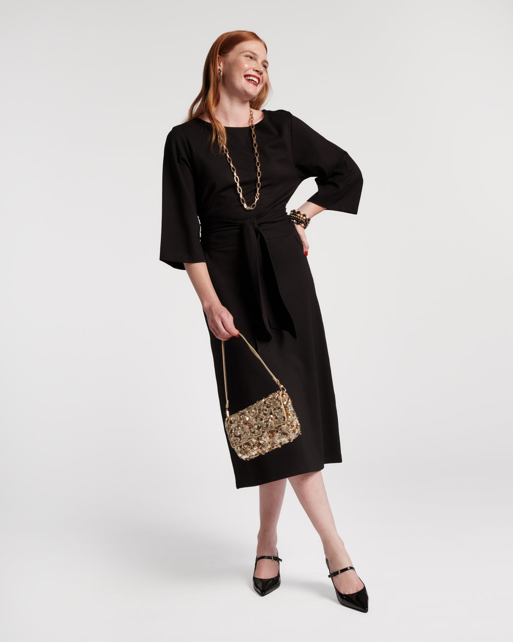 Whitney Wrap Dress - Black Dresses Frances Valentine