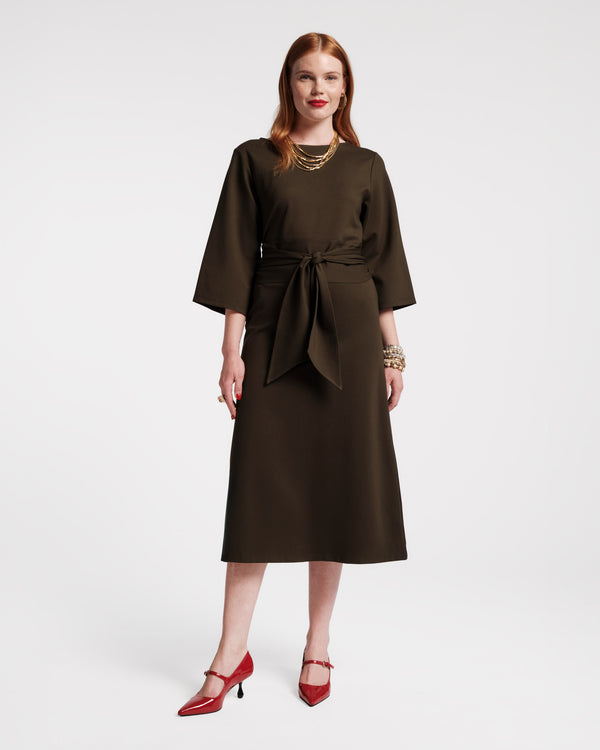 Whitney Wrap Dress - Olive Dresses Frances Valentine