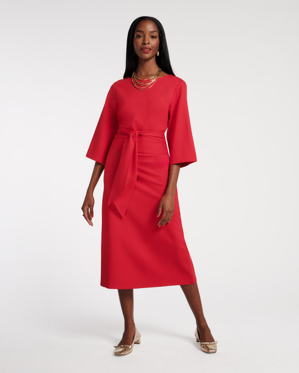 Whitney Wrap Dress - Red Dresses Frances Valentine