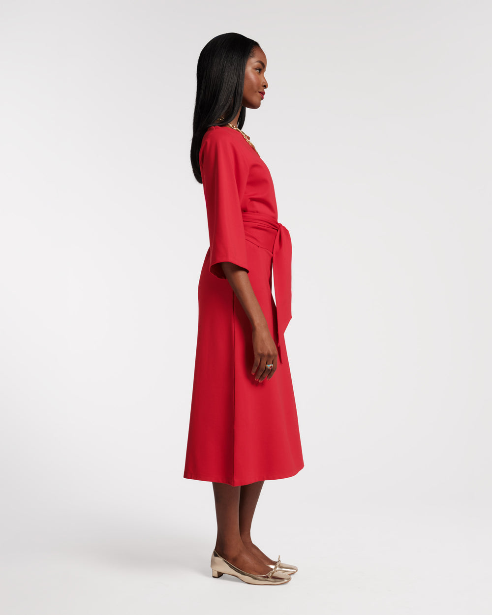 Whitney Wrap Dress - Red Dresses Frances Valentine