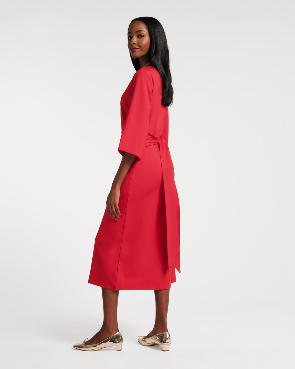 Whitney Wrap Dress - Red Dresses Frances Valentine