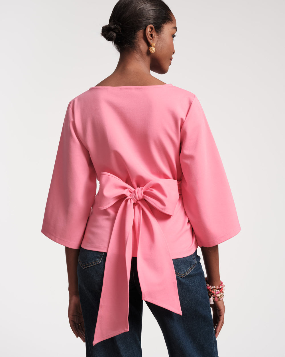 Whitney Wrap Top - Pink Tops Frances Valentine