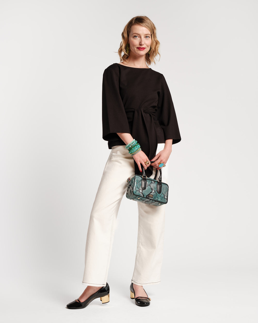 Whitney Wrap Top - Black Tops Frances Valentine