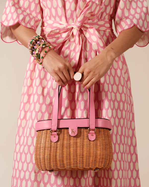 Willow Wicker Basket - Pink Basket Frances Valentine