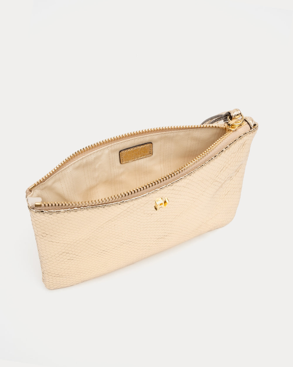 Metallic Snake Leather Wristlet - Gold Wallet Frances Valentine