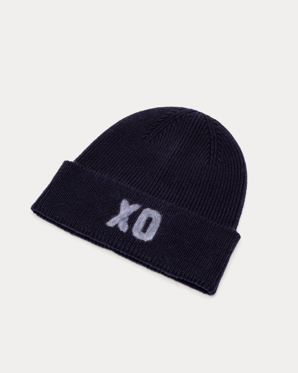XO Embroidered Beanie - Navy Hat Frances Valentine