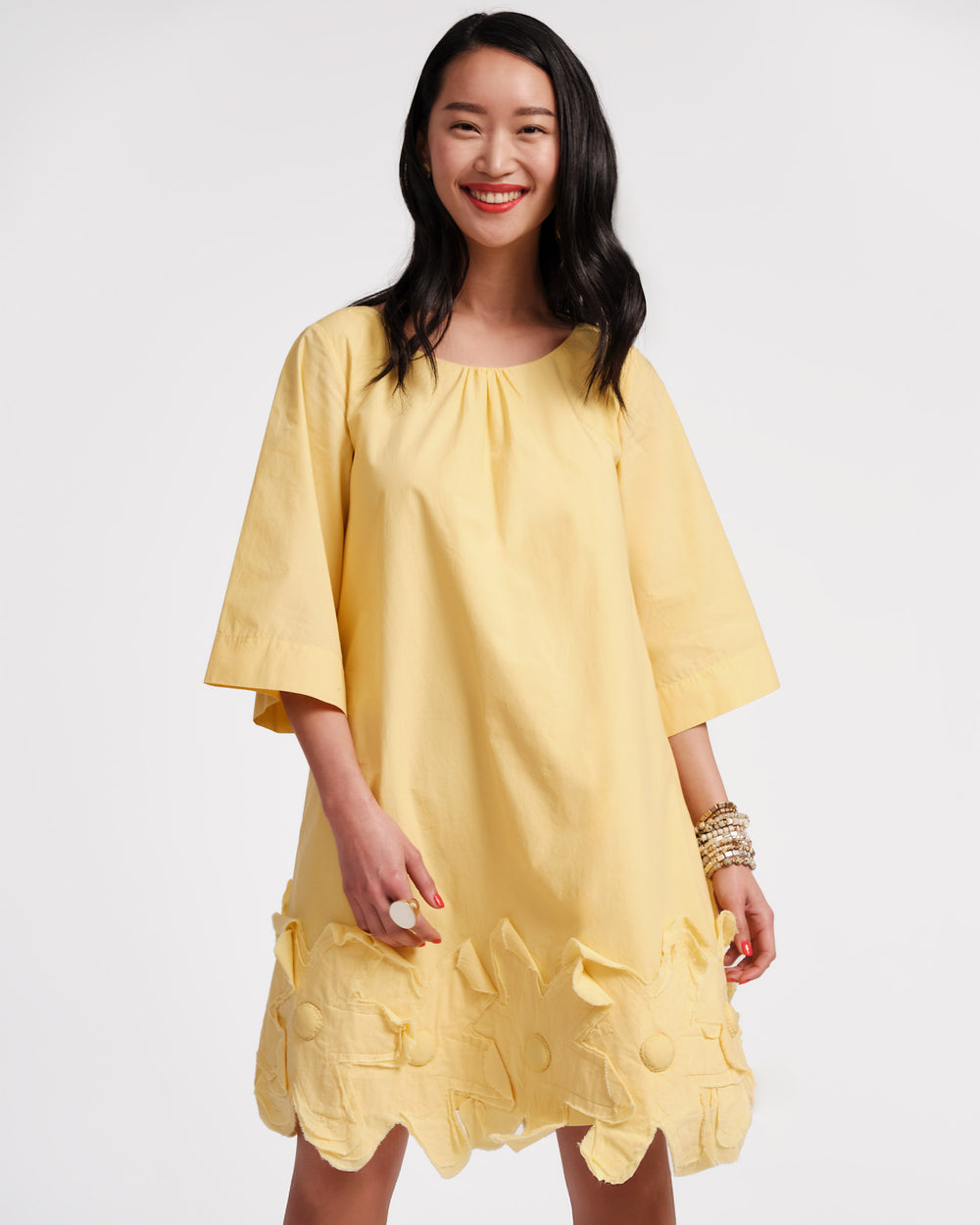 Zennia Flower Dress - Yellow Dresses Frances Valentine