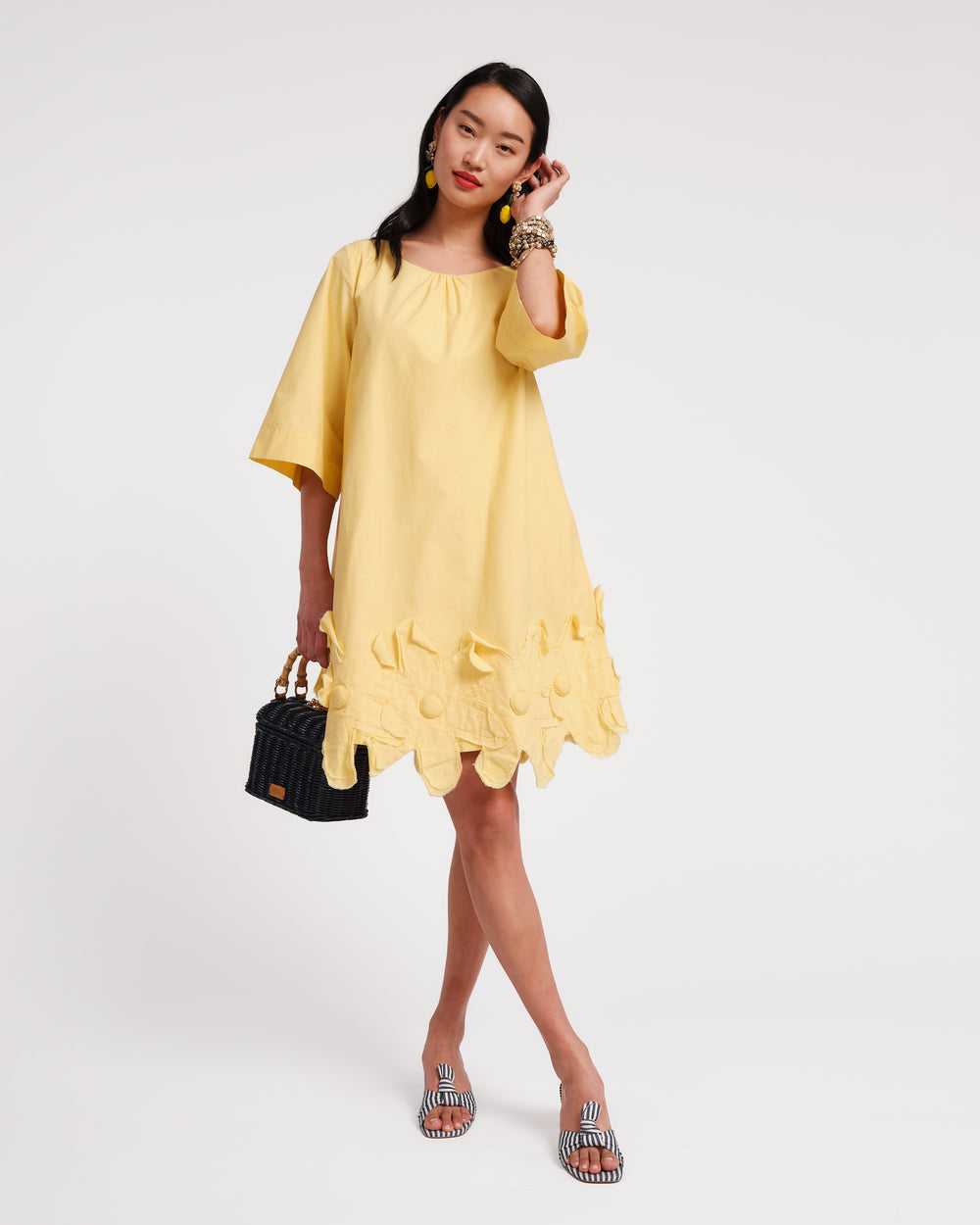 Zennia Flower Dress - Yellow Dresses Frances Valentine