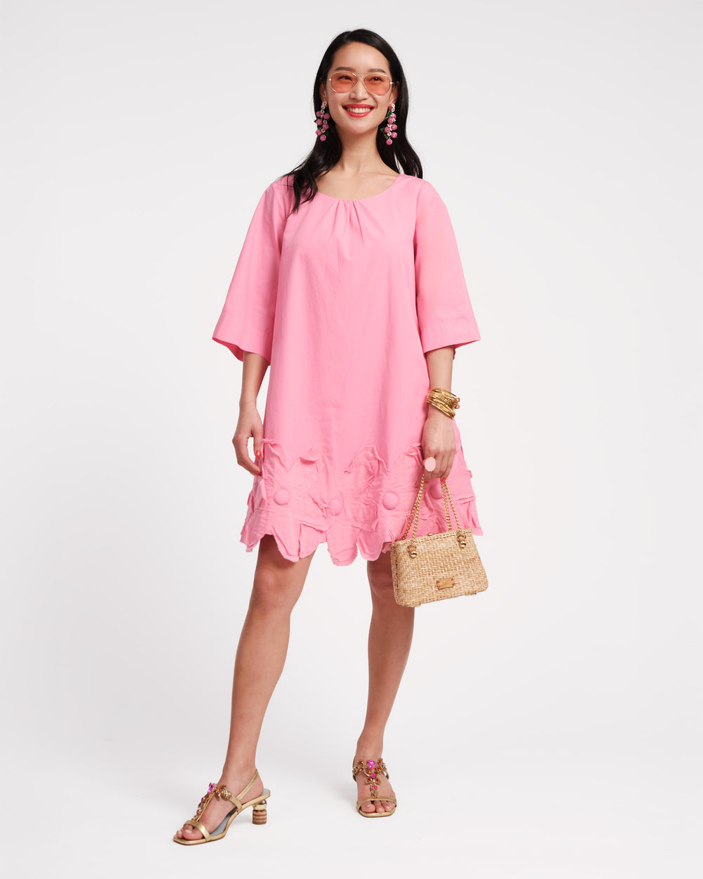 Zennia Flower Dress - Pink Dresses Frances Valentine
