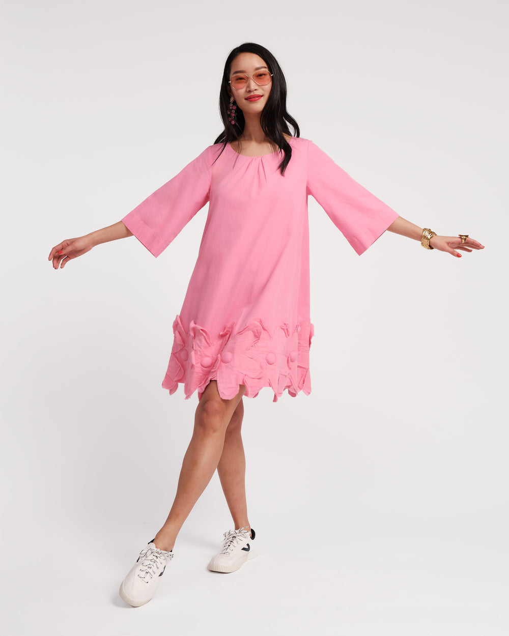 Zennia Flower Dress - Pink Dresses Frances Valentine