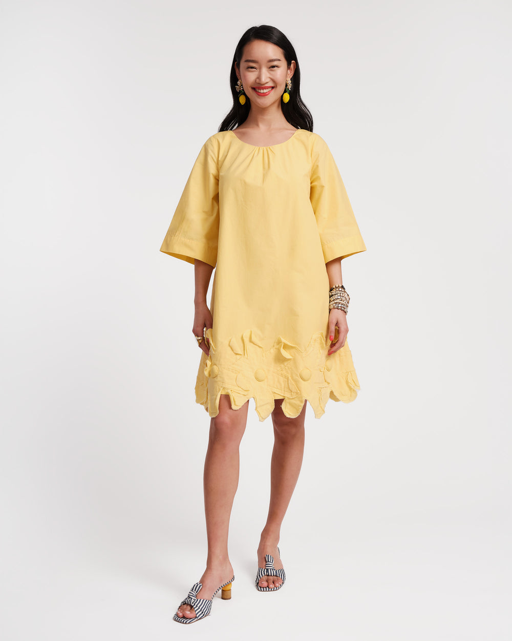 Zennia Flower Dress - Yellow Dresses Frances Valentine