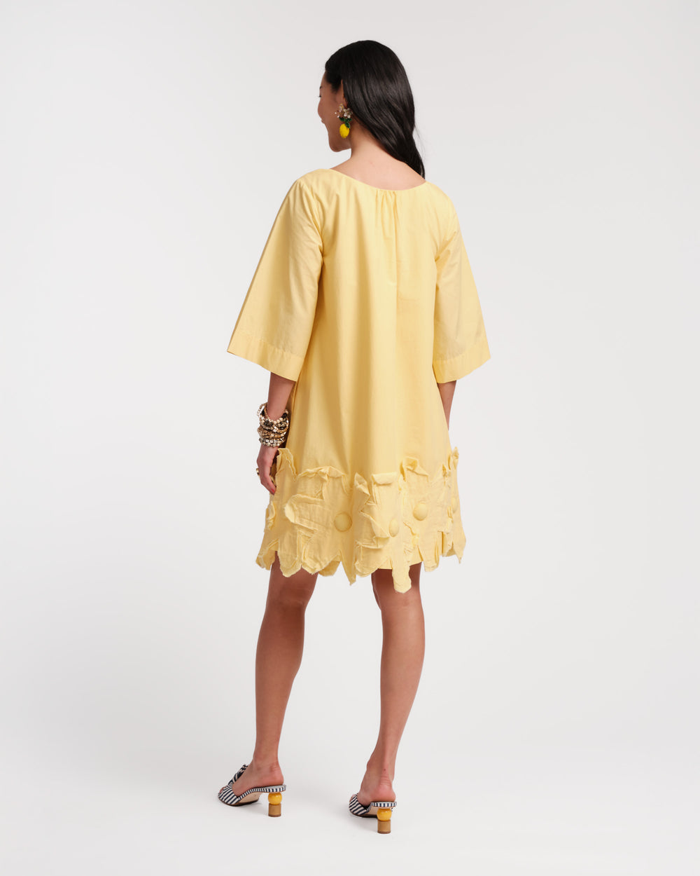 Zennia Flower Dress - Yellow Dresses Frances Valentine
