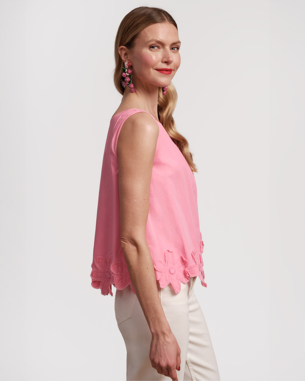 Zennia Flower Tank - Pink Tops Frances Valentine