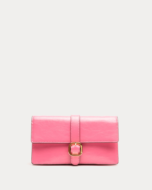 Accordion Wallet - Crinkled Leather Pink Wallet Frances Valentine