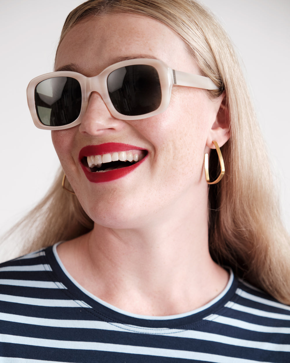 Shelby Sunglasses - Polished Bone Frances Valentine