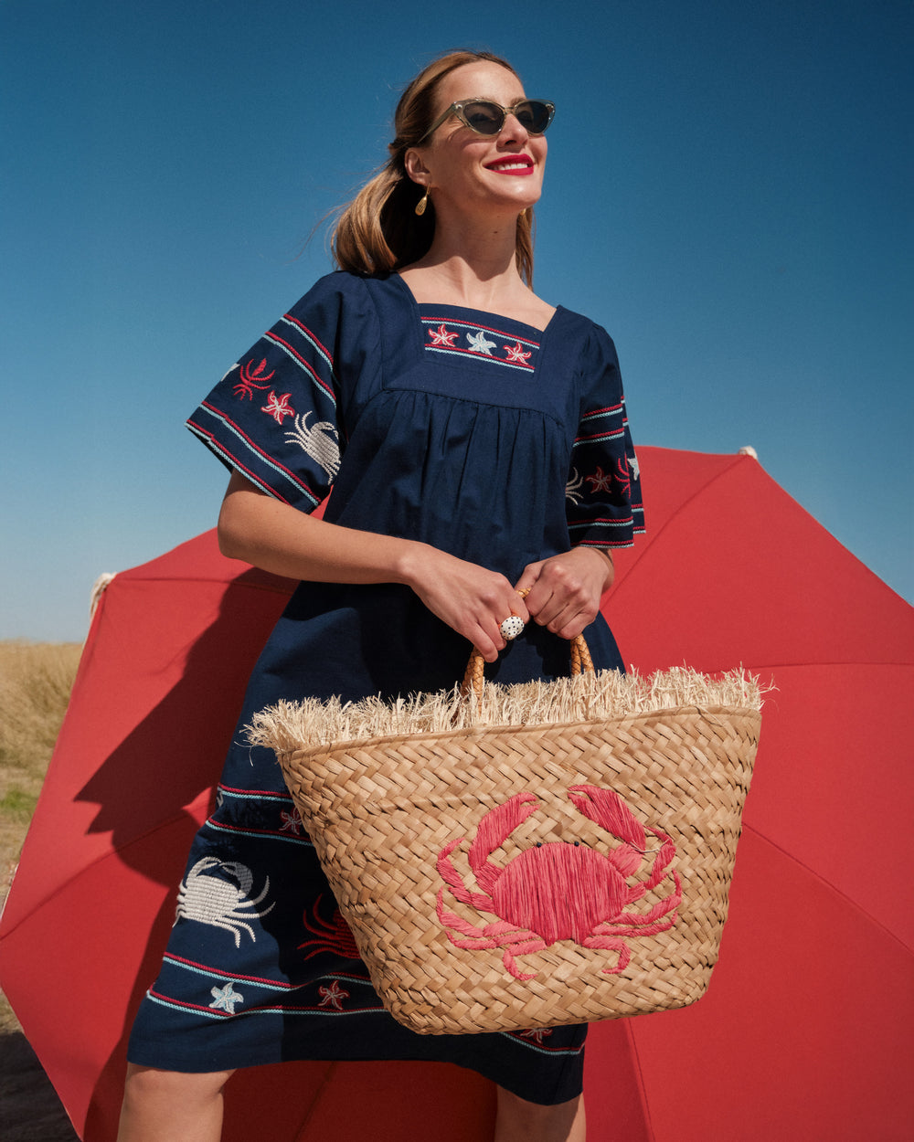 Picnic Dress - Navy Crab Dresses Frances Valentine