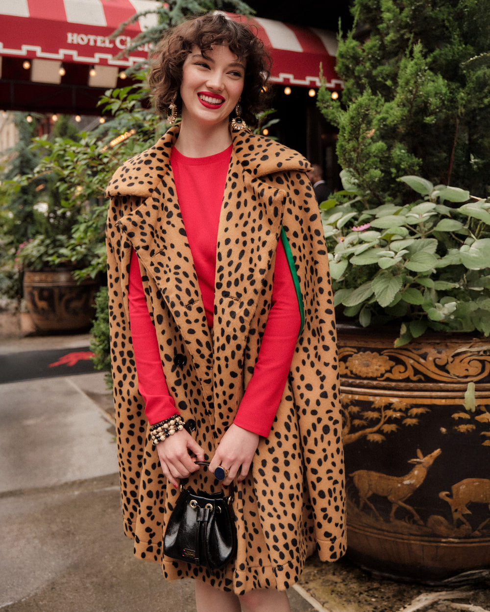Preston Cape - Cheetah Faux Fur Brown Coats & Jackets Frances Valentine