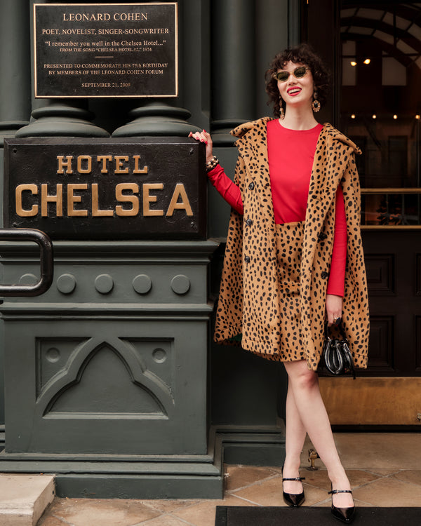 Preston Cape - Cheetah Faux Fur Brown Coats & Jackets Frances Valentine