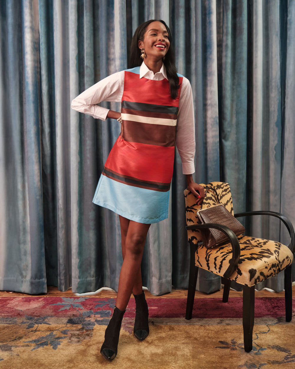 Sylvie Shift Dress - Sublime Stripe Dresses Frances Valentine