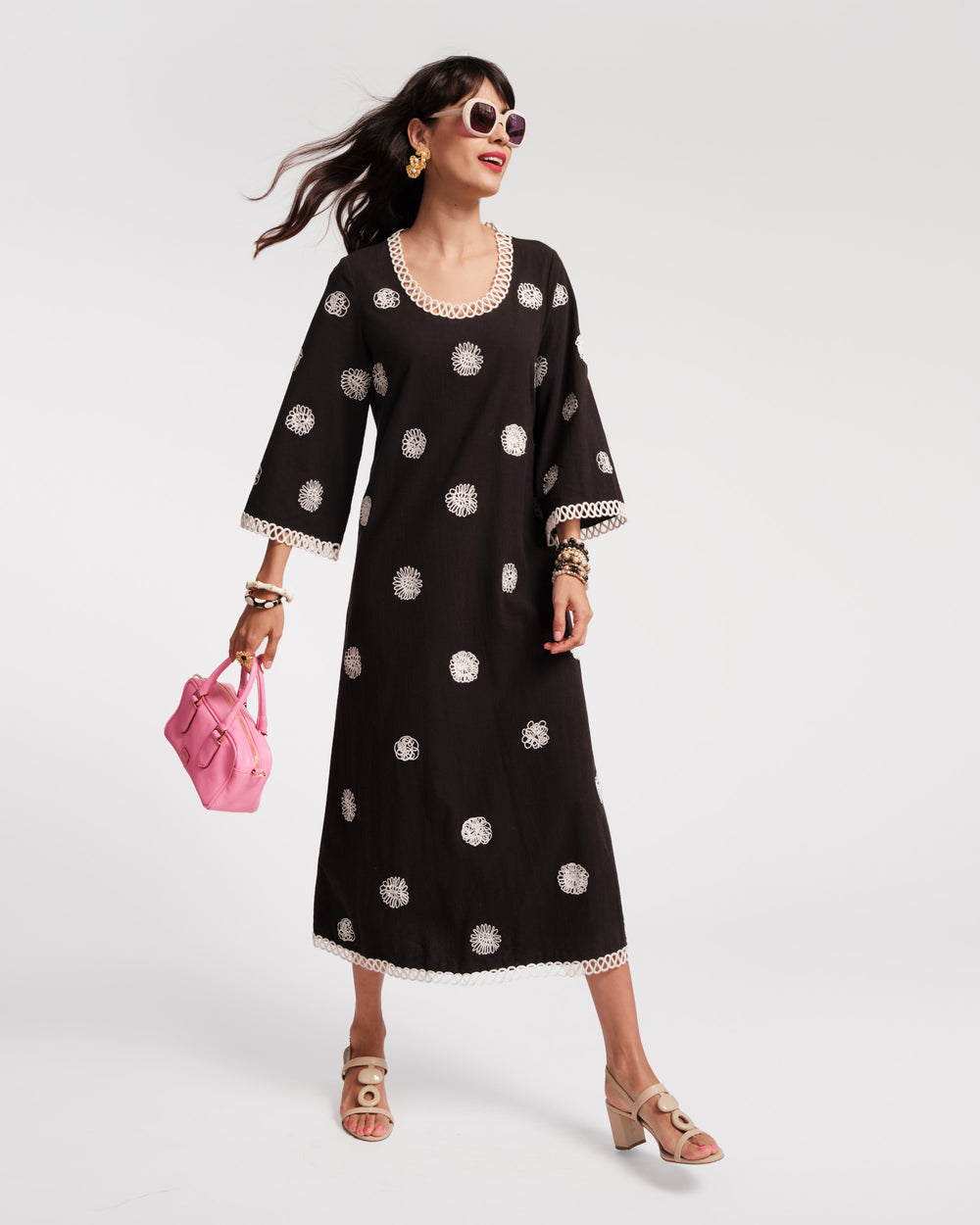 Fiona Dress - Scribble Embroidery Dresses Frances Valentine
