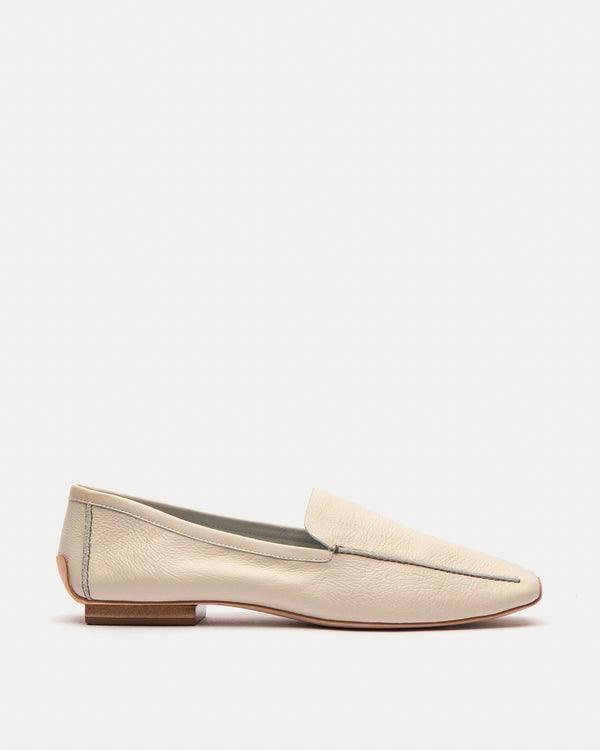 Elyce Loafer - Leather Oyster Loafers Frances Valentine