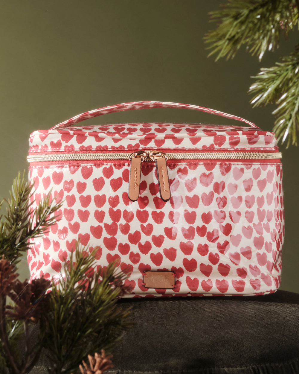 Train Case Cosmetic - Baby Hearts Small Cosmetic Frances Valentine