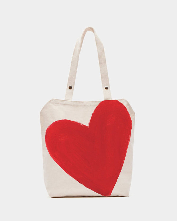 Canvas Heart Easy Tote Large Tote Frances Valentine
