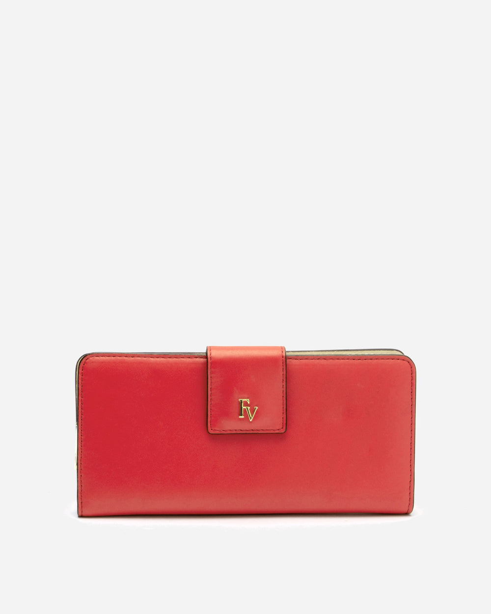 Slim Wallet Soft Nappa - Red Oyster Wallet Frances Valentine