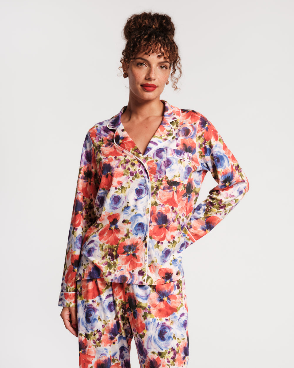 Teddy Pajama Set - Super Bloom Pajamas Frances Valentine