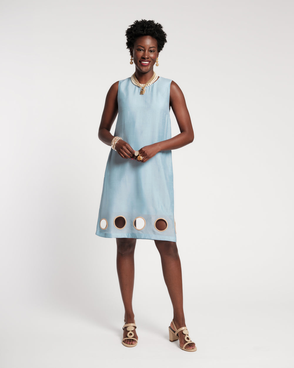 Lily Cut Out Mini Dress - Air Blue Dresses Frances Valentine