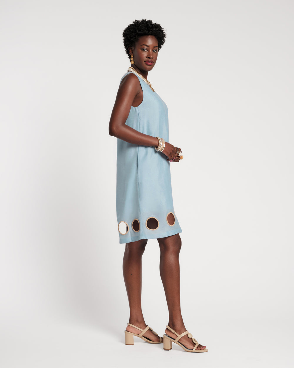 Lily Cut Out Mini Dress - Air Blue Dresses Frances Valentine
