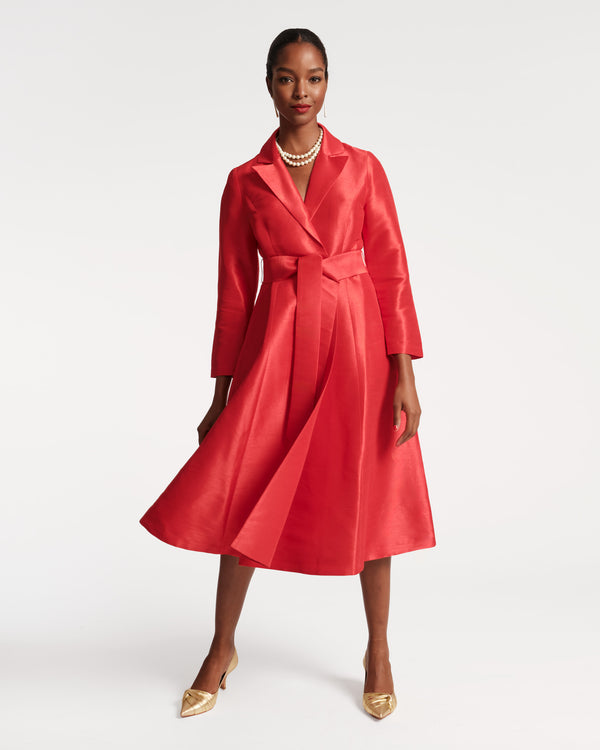 Lucille Wrap Dress - Red Dresses Frances Valentine