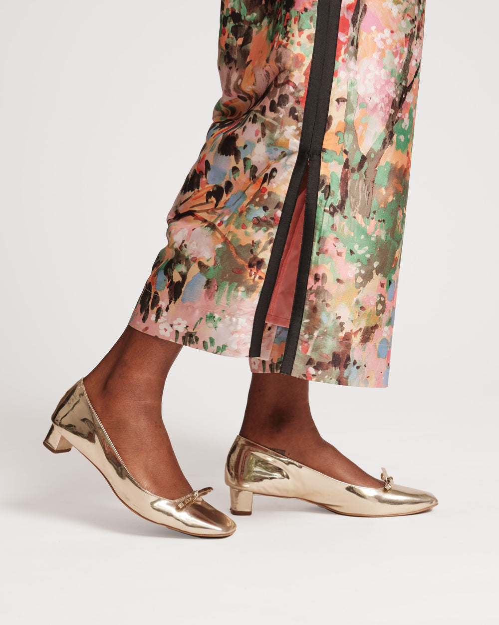 Mary Mini Block Heel - Vegan Platino Heels Frances Valentine