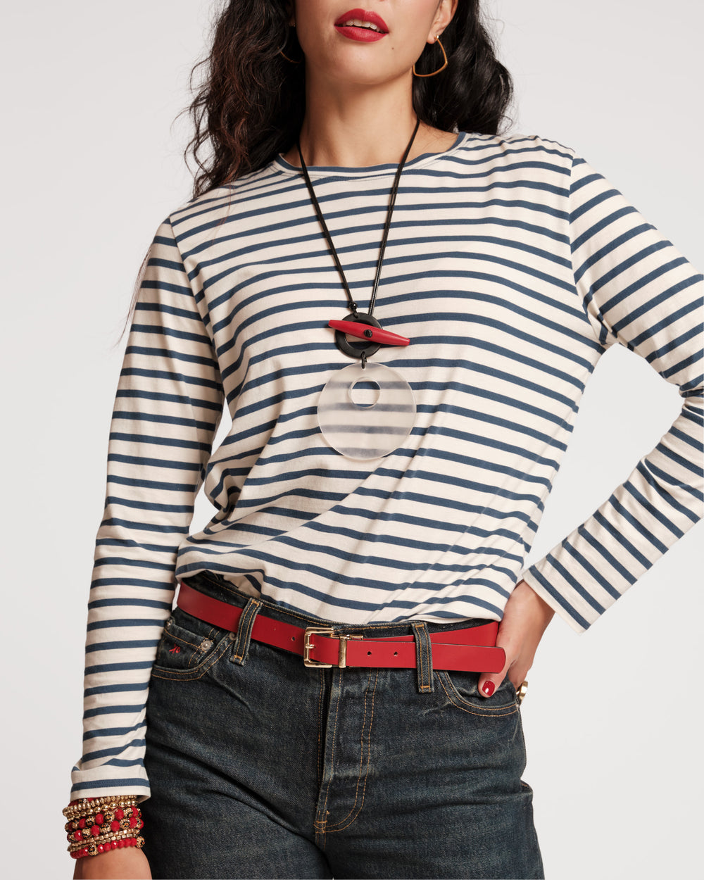 Reversible Square Belt - Red Belt Frances Valentine