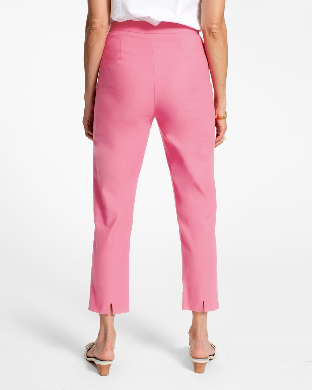 Lucy Cigarette Pant - Cotton Stretch Pink Pants Frances Valentine