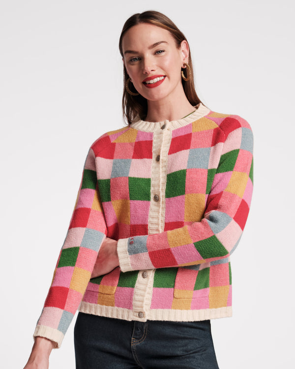 Pixel Wool Cardigan Sweater Frances Valentine