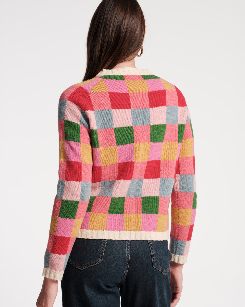Pixel Wool Cardigan Sweater Frances Valentine